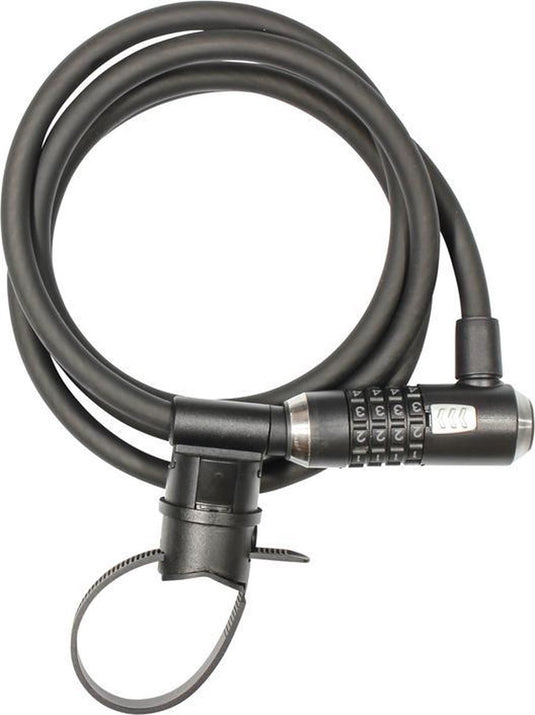 Kryptonite kryptoflex 1218 cijferslot – kabelslot – spiraalkabel met combinatieslot – veelzijdig slot – 180 cm – staal – zwart