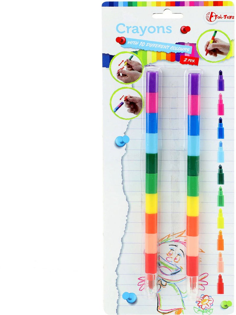 Load image into Gallery viewer, Toi-toys 10-in-1 waskrijt pen, 2st.
