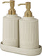 Wenko zeep en afwasmiddel dispenser - crème - 2x 550 ml