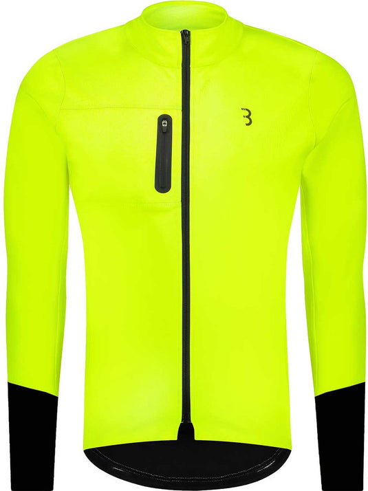 Bbb cycling coldguard fietsjack - winterjas - winddicht en waterafstotend - racefiets kleding - neon geel - maat l - bbw-456