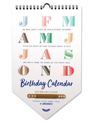 Uitgeverij stratier birthday calendar verjaardagskalender