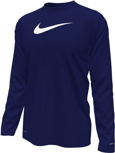 Nike swimwear - t-shirt lm - maat 128-137 - meisjes - marine -