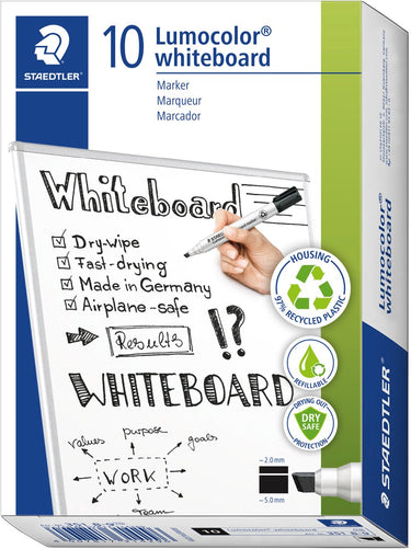 Staedtler - lumocolor | whiteboard marker | zwart - doos met 10 stuks