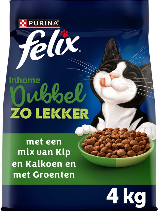Felix dubbel zo lekker inhome - kip kalkoen - 4 x 4kg