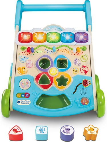 Vtech stap leer loopwagen - educatief speelgoed - maak kennis met vormen, cijfers, kleuren dieren - speelgoed vanaf 9 maanden