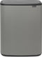 Brabantia bo touch bin prullenbak - 60 liter - 1 vak - mineral concrete grey