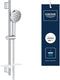 Grohe vitalio joy+ 120 doucheset met douchestang – met douchekop, doucheslang zeepschaal – 3 straalsoorten – aquabooster – waterbesparend (7l min) – chroom