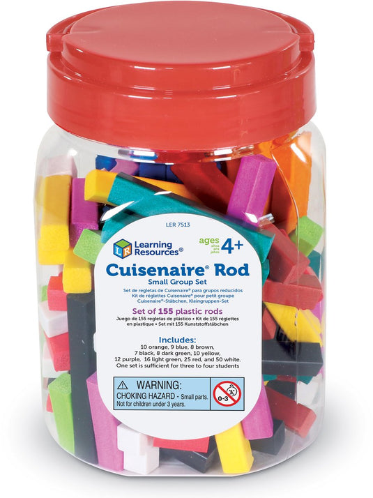Learning resources rekenstaafjes set plastic 155 stuks educatief speelgoed. - 3+