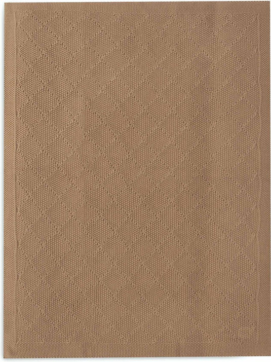 Jollein - deken ledikant 100x150cm - dekentje baby - check knit biscuit