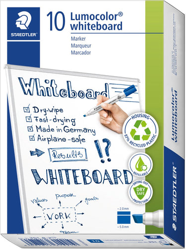 Staedtler - lumocolor - whiteboard marker - blauw - doos met 10 stuks