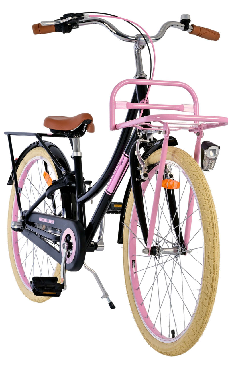 Load image into Gallery viewer, Volare Excellent Kinderfiets - Meisjes - 24 inch - Zwart - 3 Versnellingen
