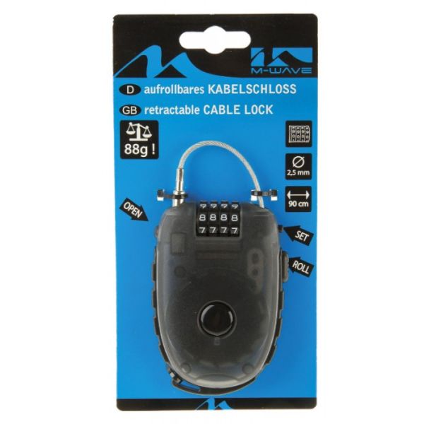 Load image into Gallery viewer, M-Wave Kabelslot 90 CM - zwart, Lock 'n' Roll 24.9
