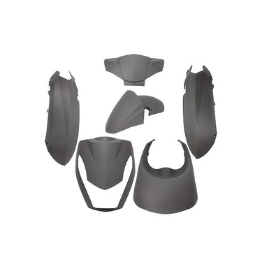 Edge plaatset 6-delig voor peugeot kisbee 2t 4t - mat zwart