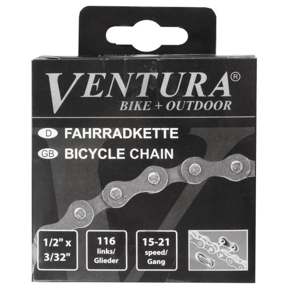 Load image into Gallery viewer, Ventura ketting 6 7 speed 1 2 x 3 32 116 schakels - inclusief sluitschakel
