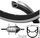 Kgs achterwiel 28 inch (622) velg stratos zwart zilver nexus 3 r.brake