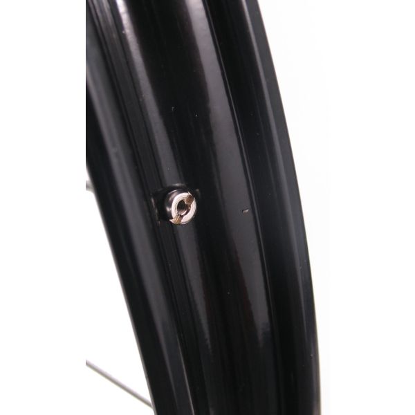 Load image into Gallery viewer, Voorwiel 28 x 1 1 2 - aluminium ryde velg - verchroomde naaf - zwart

