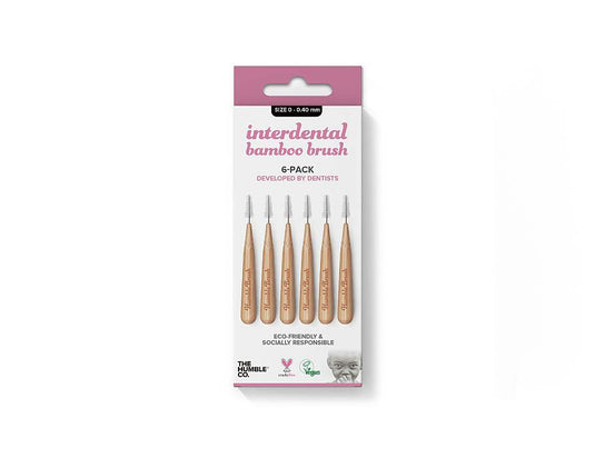 The humble co. interdental borsteltje 6 st - paars - 0.40 mm