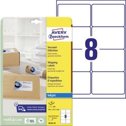 Adresetiketten avery wit 200 stuks