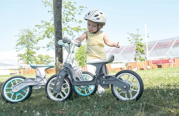 polissport balance bike gray balance bike cream finish