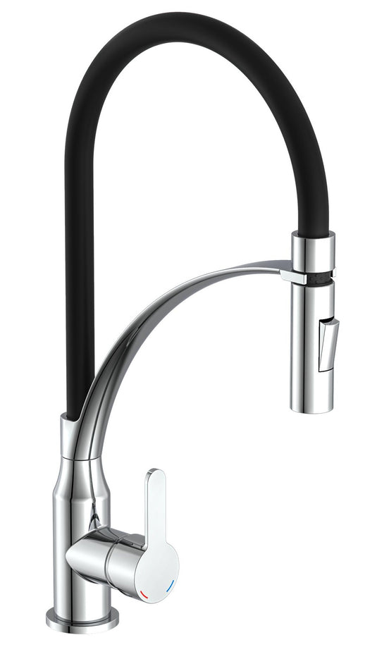 Ngk eisl carneo ééngreepsmeraan keuken | choom-zwart met soft-touch uitloop - ni183carcrb ni183carcrb