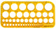 Aristo ar-5033 cirkelsjabloon 1-36 mm 45 cirkels