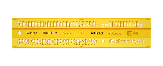 Aristo ar-5301 3 lettersjabloon 3,5mm h-profiel schriftvorm b recht