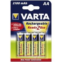 Varta rechargeable penlite battery aa 2100mah nimh 1.2v per 2 on card