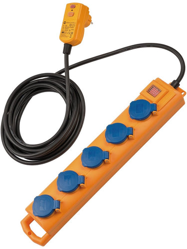 Brennenstuhl super-solid sl 554 de fi ip54 tafelcontactdozenblok 5-voudig 5m h07rn-f 3g1,5