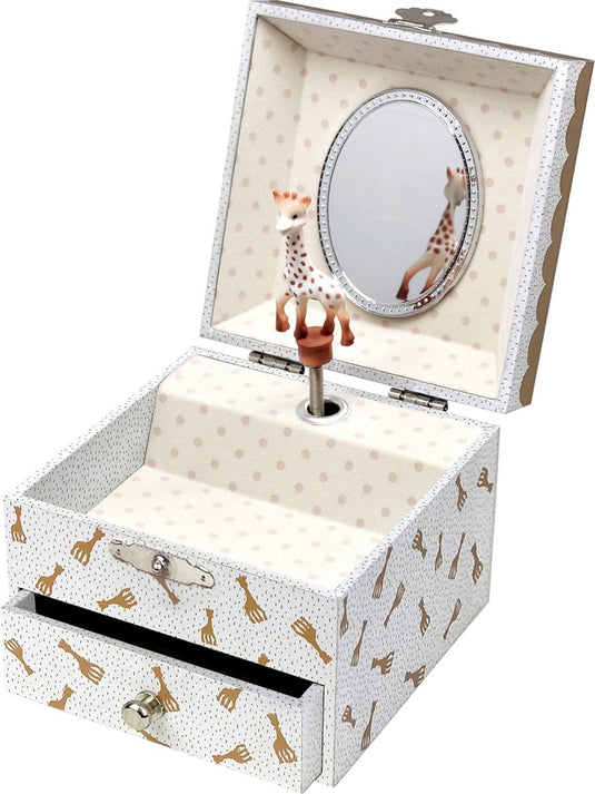 Sophie de giraf muziekdoosje - baby muziekdoos - kraamcadeau - babyshower cadeau - 10.5x10.5x8.5 cm