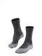 Falke tk5 anti-blaar dun wol functioneel materiaal wandelsokken heren grijs - maat 46-48