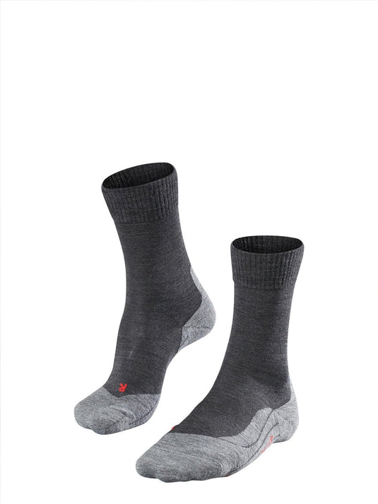 Falke tk5 anti-blaar dun wol functioneel materiaal wandelsokken heren grijs - maat 39-41