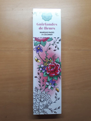 Hachette heroes boekenleggers om te kleuren: marque-pages a colorier - guirlandes de fleurs