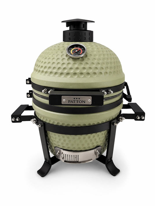 Patton premium mini 13 kamado - rooster ø27 cm - olijfgroen