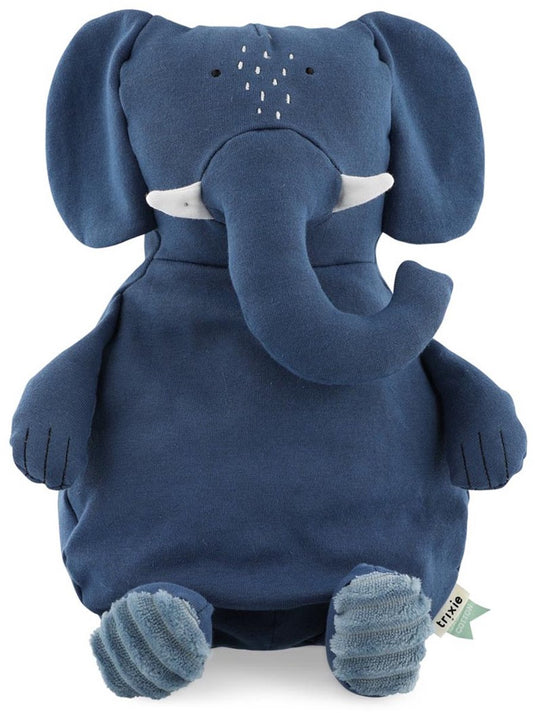 Trixie knuffel - mrs. elephant - dieren pluche - olifant - eerste knuffel voor baby - 100% biologisch katoen - groot