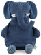 Trixie knuffel - mrs. elephant - dieren pluche - olifant - eerste knuffel voor baby - 100% biologisch katoen - groot