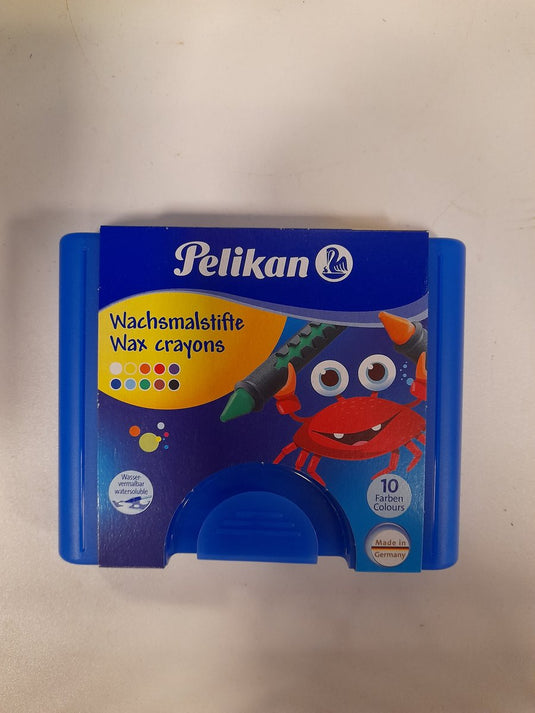 Pelikan waskrijt met huls en schraper, 10 kleuren