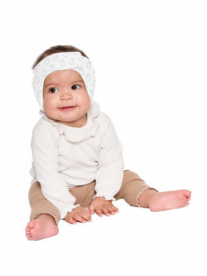 Dooky® dooky x nijntje baby gehoorbescherming – zachte verstelbare hoofdband – 0-6 maanden - wit – oeko-tex katoen – licht comfortabel