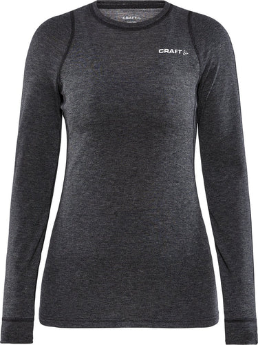Craft - core wool merino ls tee - thermoshirt - dames - zwart - s