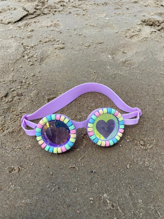 Bling2o zwembril kinderen - pool jewels - duikbril - anti-fog - uv-protect - paars