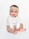 Dooky® dooky baby gehoorbescherming – zachte verstelbare hoofdband – 0-6 maanden - beige – oeko-tex katoen – licht comfortabel