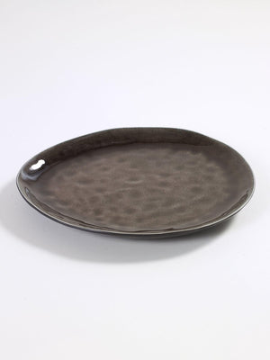 Serax - pascale naessens pure - ovaal bord l - bruin - 2 stuks