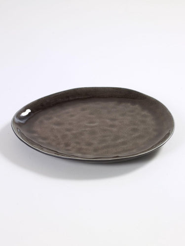 Serax - pascale naessens pure - ovaal bord l - bruin - 2 stuks