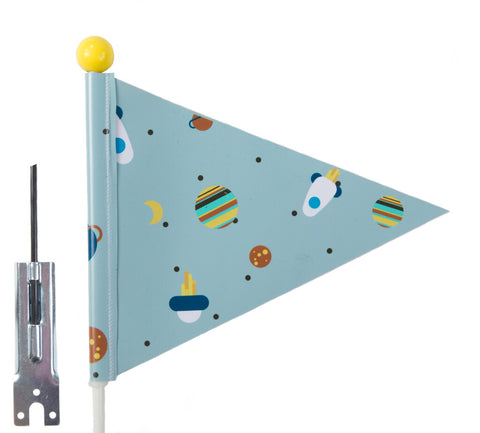 Vlag pexkids rocket blauw