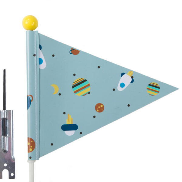 Vlag pexkids rocket blauw