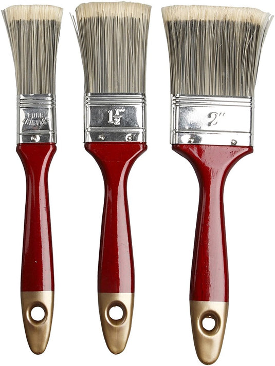 Creativ company creotime verniskwasten rood 3 stuks
