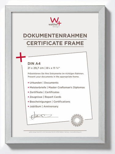 Walther construction - fotolijst - fotoformaat 21x29,7 cm (din a4) - zilver