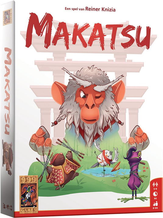 999games 999 games - makatsu - slim kaartspel - eenvoudige spelregels veel diepgang - meester makatsu is op zoek naar de beste ninja's!