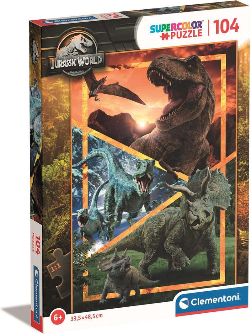 Load image into Gallery viewer, Clementoni legpuzzel super color jurassic world, 104st.
