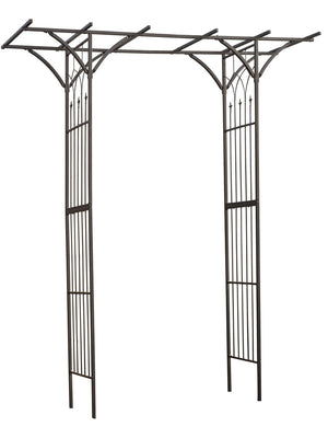 Nature - rozenboog - h232 x 114 x 66cm - zwart - metaal