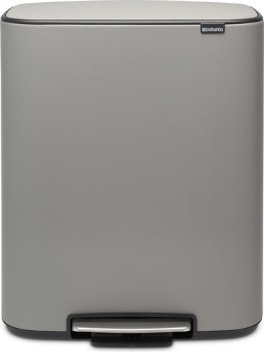 Brabantia bo prullenbak - 60 liter - 1 vak - mineral concrete grey